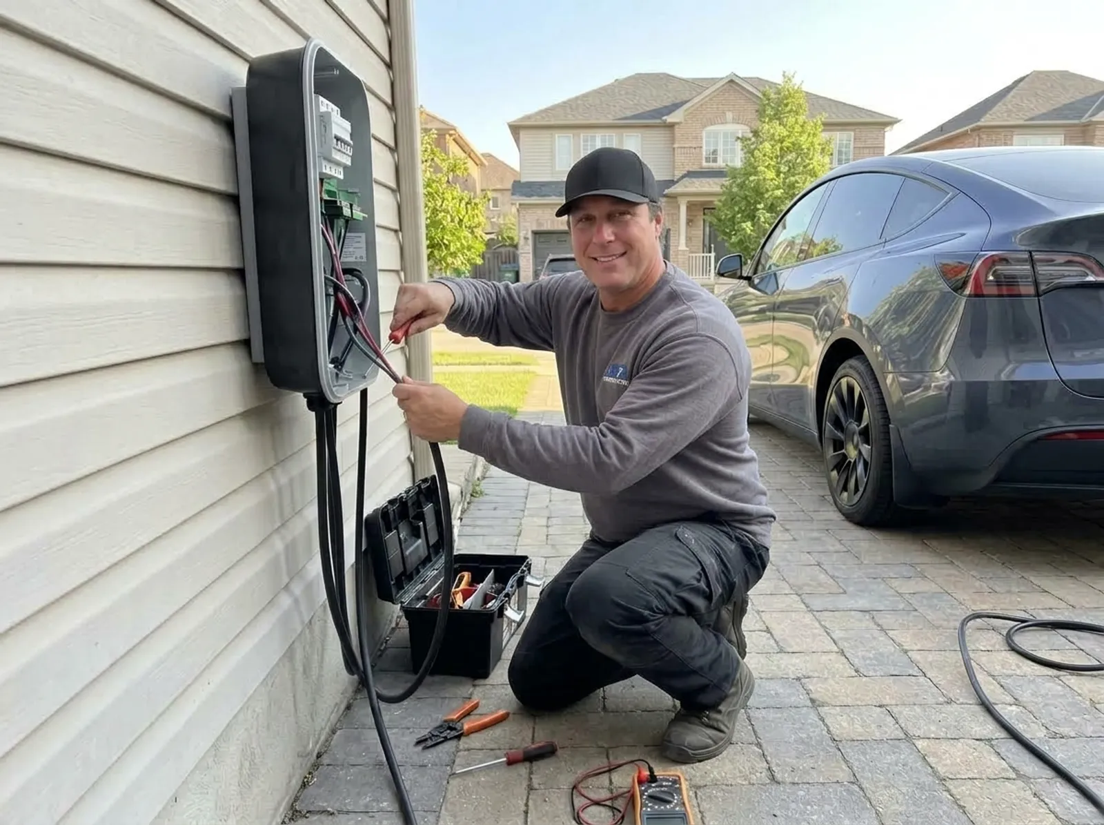 Installation de borne de recharge